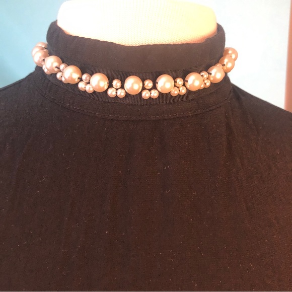 Zara basic. Pearl neckline with open bell sleeves size small - Picture 3 of 11